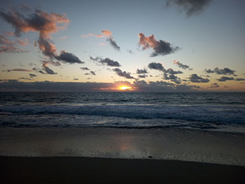 Sunset on 29 October 2024