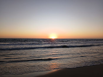 Sunset on 30 October 2024